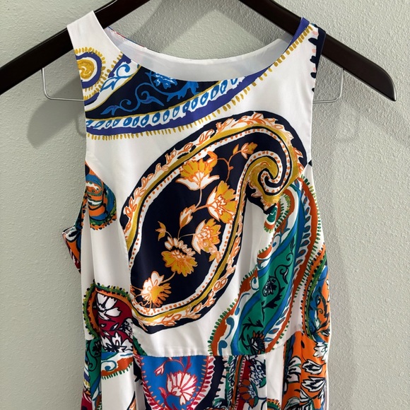 Nicole Miller paisley print long dress size 6 - Picture 2 of 8